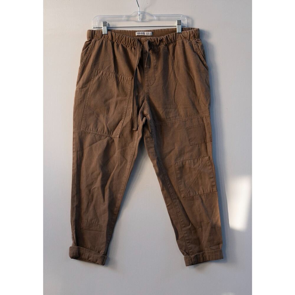 Zara Basic Z1975 Canvas Patch Joggers Womens‎ Size 4